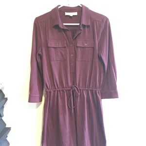 Loft Plum Shirt Dress Size S